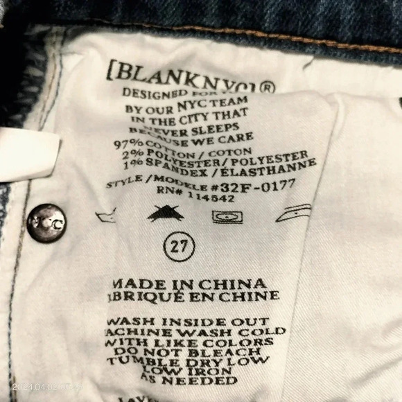 Blank NYC size 27 Asymmetrical Fray Hem Denim blue Skirt - Picture 5 of 11